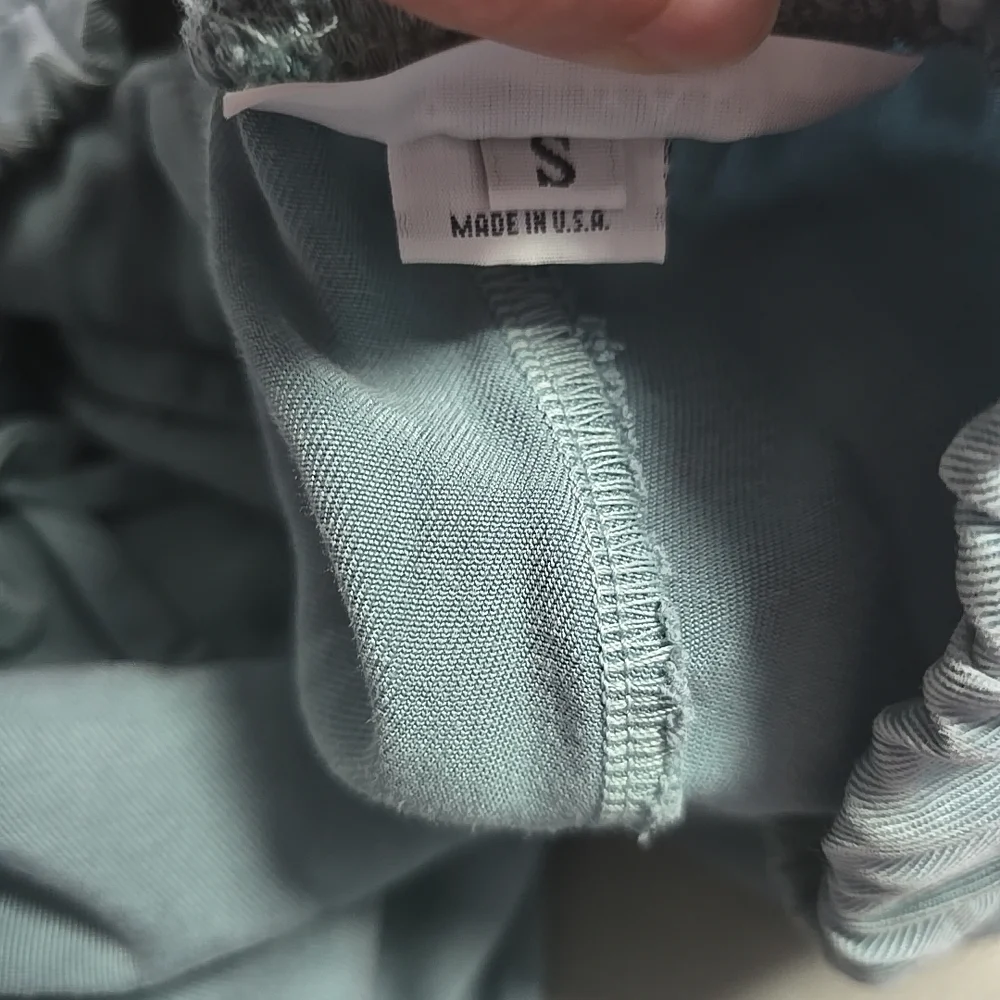 Bryn Walker Pants Womens Size‎ Small Green Blue Elastic Waist Casual Made USA